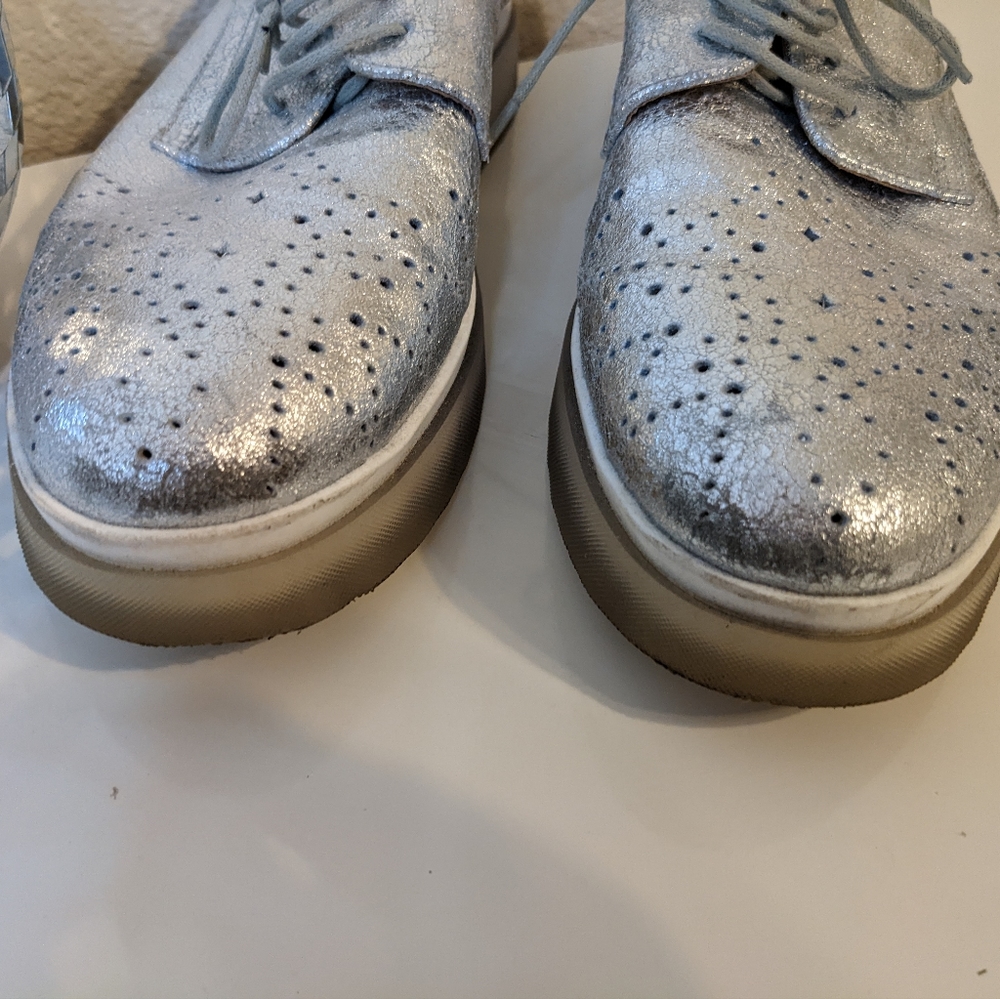 GEOX D MYLUSE LACE-UP SNEAKER IN SILVER - Picture 6 of 9
